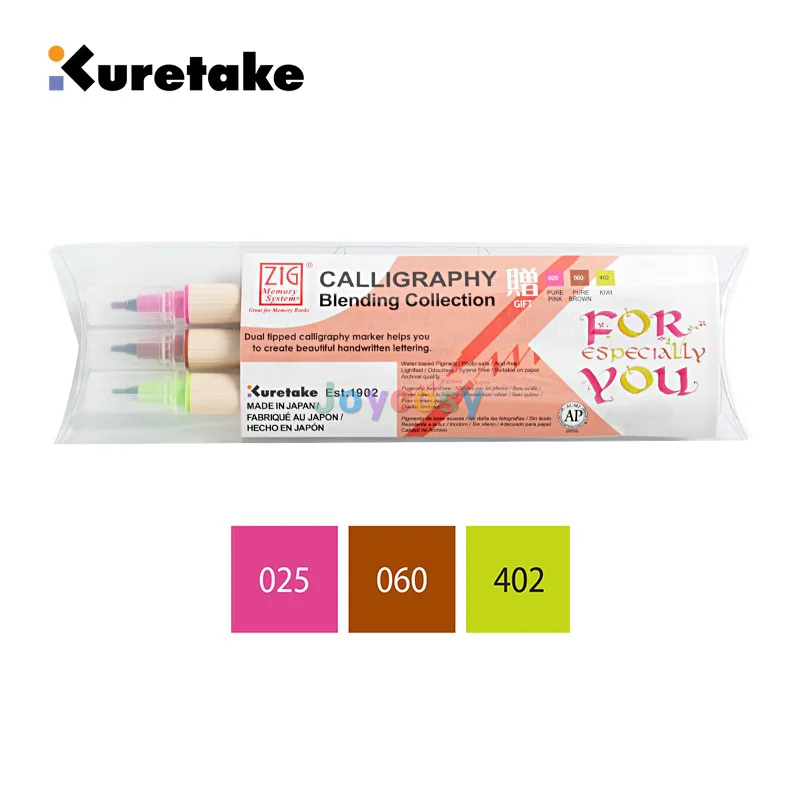 ZIG® Calligraphy II 6 Color Dual-Tip Marker Set