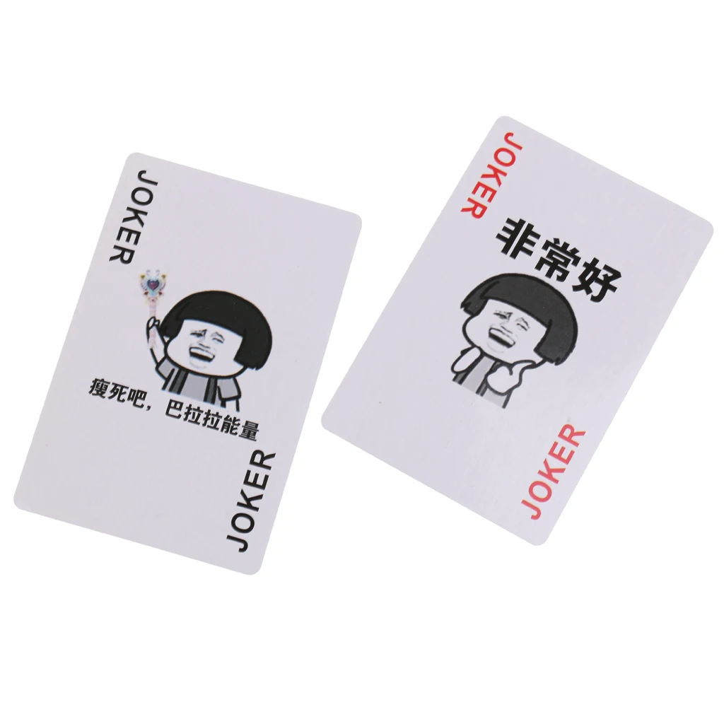 54 Pieces Funny Images Playing Cards Poker Set Party Pocker Games