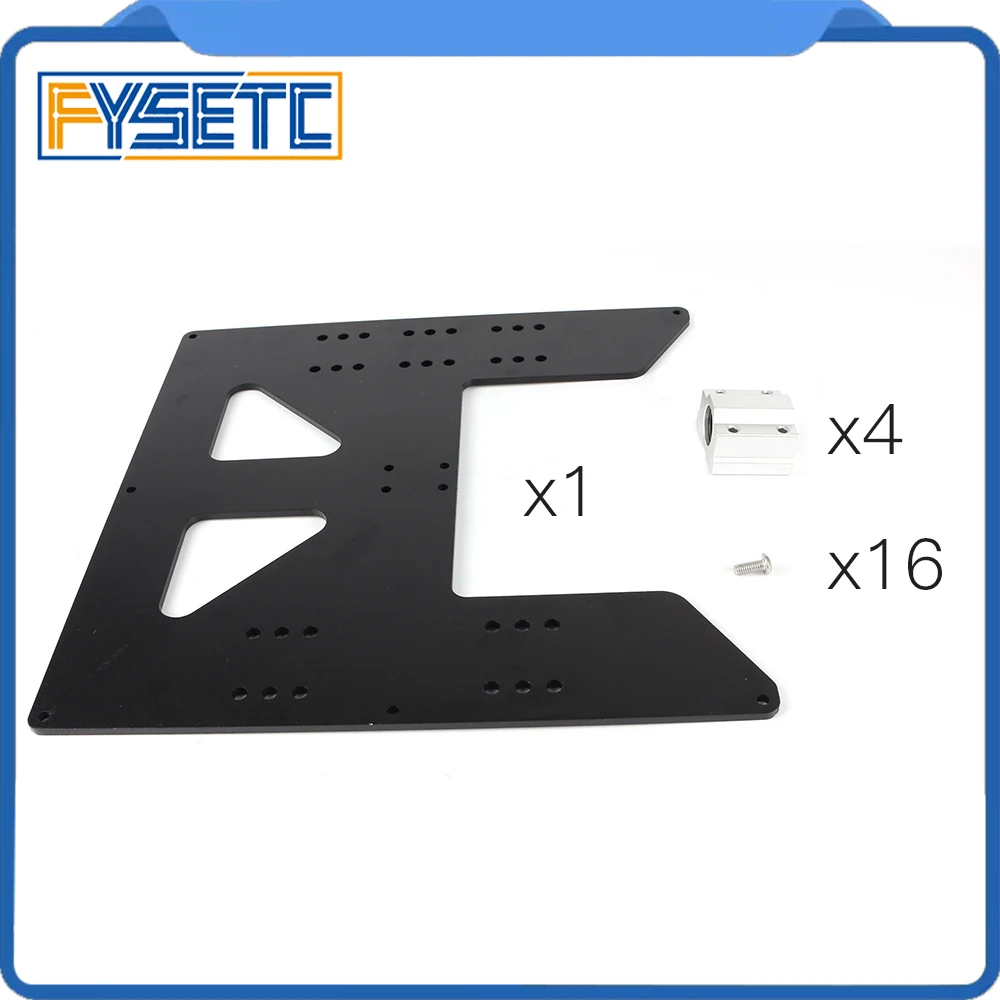 Черный обновление Y каретки Анодированной алюминиевой пластины с 4 шт. SC8UU для A8 горячей поддержки для Prusa I3 Anet A8 3D принтеры