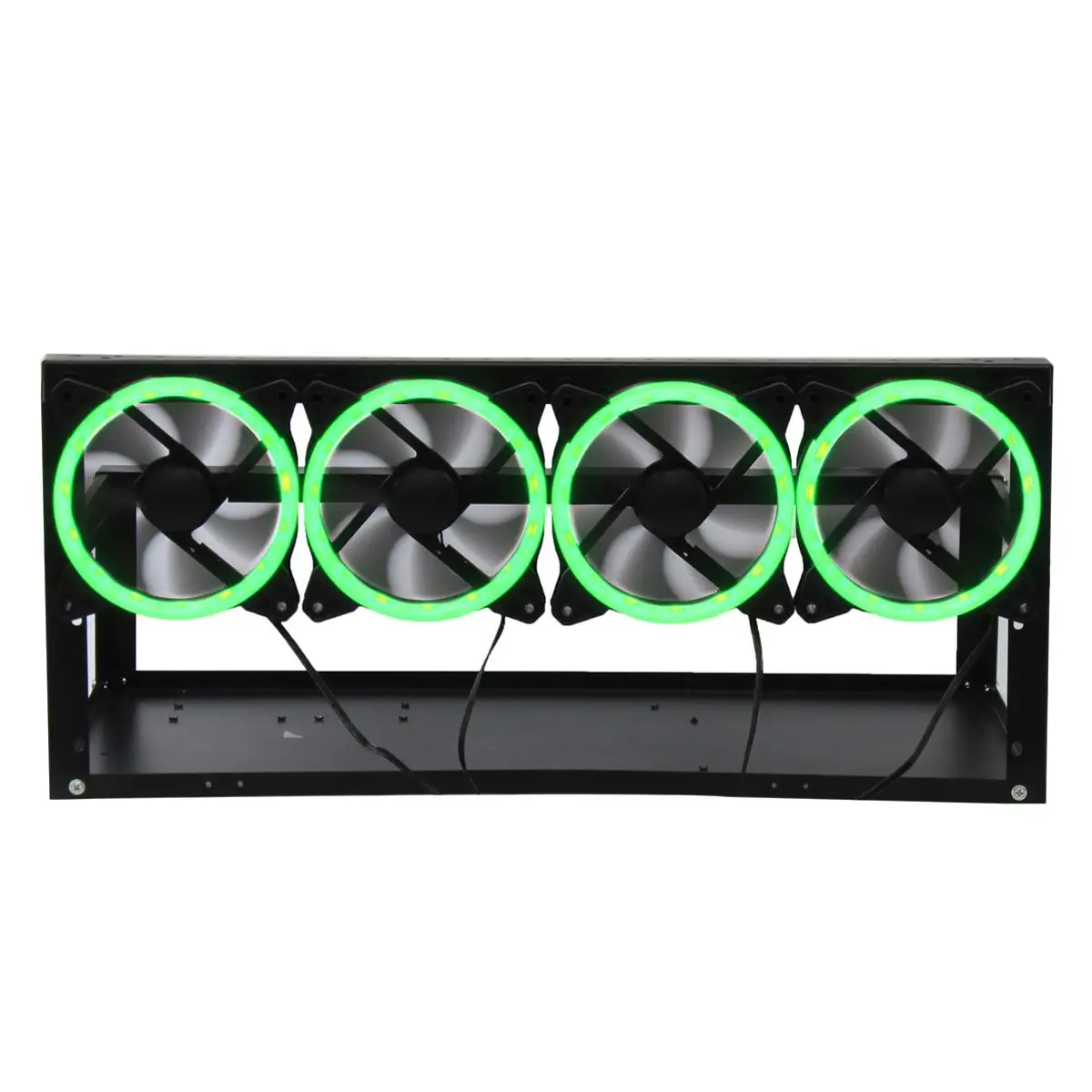 

INSMA 6 GPU 4 Fans Mining Computer Alloy Case Frame Rig Aluminum Stackable Case Mining Machine Frame