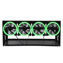 INSMA 6 GPU 4 Fans Mining Computer Alloy Case Frame Rig Aluminum Stackable Case Mining Machine Frame