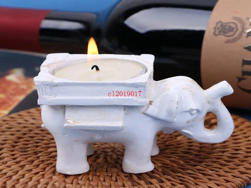 Free Shipping Lucky Elephant Candles Holder Tea Light Candles Holder Wedding Birthday gifts with tealight