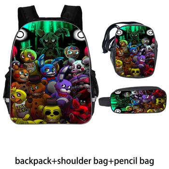 

3 PCS/Set Five Night at Freddy Backpack Boy Girl School Bag Children Teenager Daily Travel Backpack Kids Gift Schoolbags Mochila