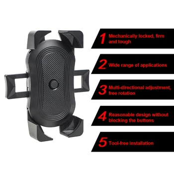 

Bike Phone Holder Universal Motorcycle Phone Holder Handlebar Stand Mount Bracket Mount For iPhone Samsung Bike Accessories