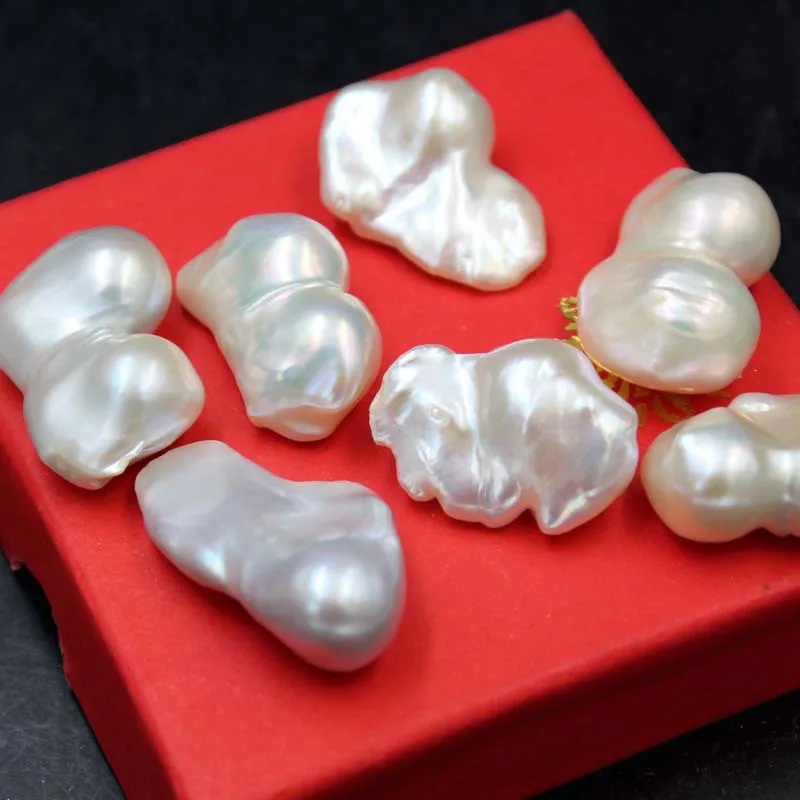 

20*30mm Natural White Irregular Baroque Freshwater Pearl for DIY Fine Jewelry Making Jewelry Finding