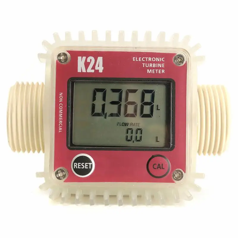 

Digital LCD K24 Flow Meter Turbine Crude Oil Fuel Flow Tester for Chemicals Water Sea Liquid Flow Meters Measuring Tools