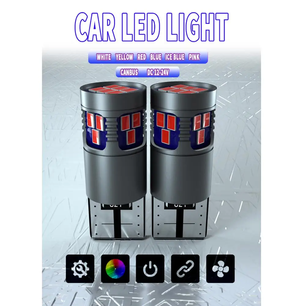 WTS 300 шт. Автомобильная клиновидная лампа W5W T10 Led светильник для номерного знака Canbus Высокая Яркая внутренняя Лампа 194 168 автоматический сигнальный светильник без ошибок