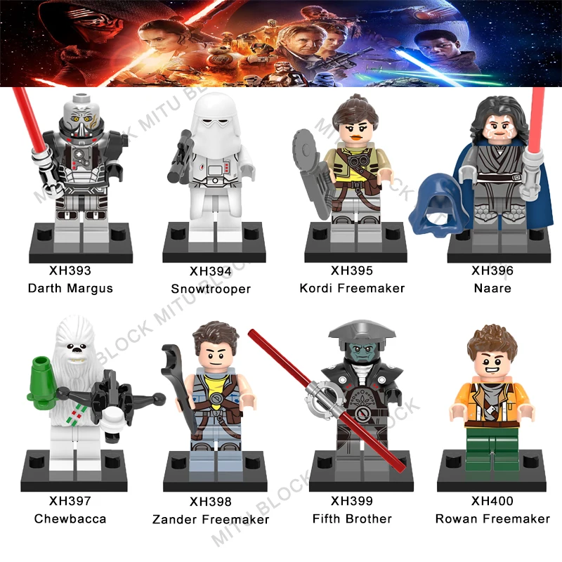 

Single Sale Star Wars Brick Darth Margus Snowtrooper Kordi Freemaker Naare Zander Freemaker Fifth Brother Rowan Building Block