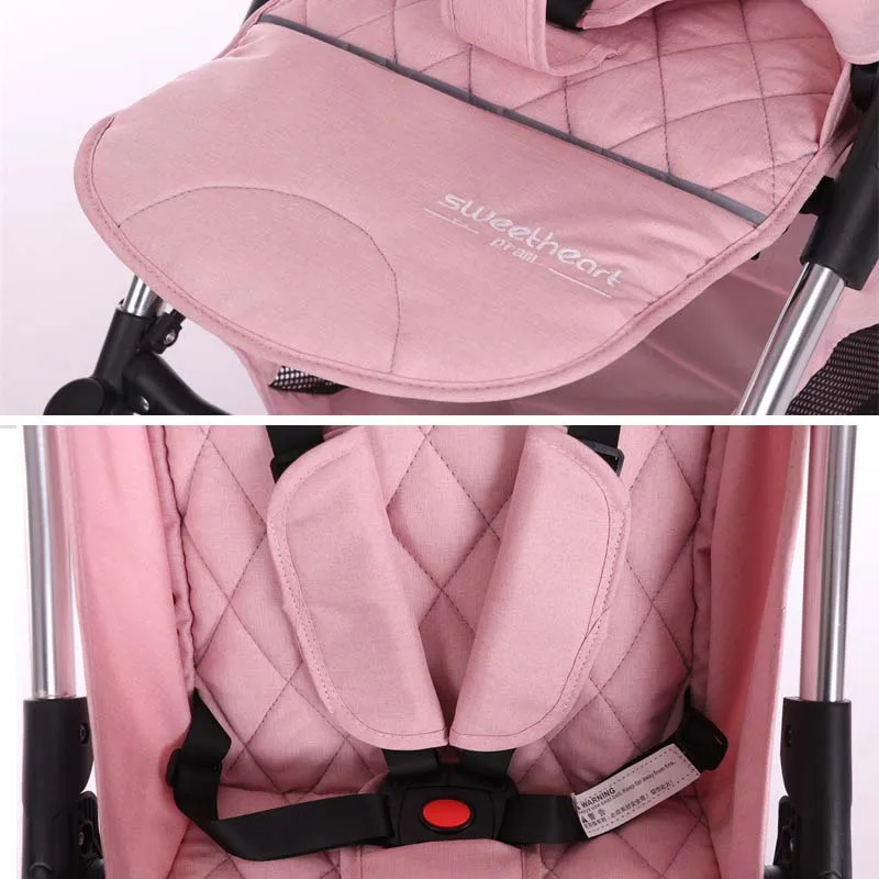 Mini Baby stroller Lightweight Baby cart Portable Baby trolley baby car multicolor One key operatio