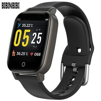 

T1 Smart Watch Men Women SmartWatch Heart Rate Monitor Body Temperature Measurement Ip67 Smart Bracelet For Android IOS Phone