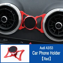 Автомобильный держатель телефона для Audi A3 S3 8V Air Vent Mount автомобильные стильные подвески держатель для навигатора 360 градусов вращающаяся поддержка Мобильные аксессуары