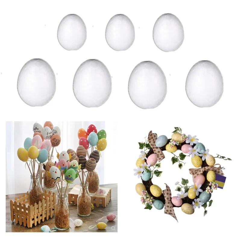 

30/50Pcs Happy Easter Handmade DIY Painting Egg Accessories White Foam Egg Easter Party Decoration DIY Easter Gift for Kids-S