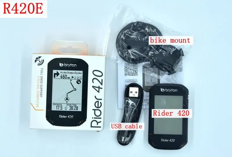 US $113.17 Bryton Rider 420 GPS Bicycle Computer Enabled Bike Computer With HR Candence mount Waterproof wireless speedometer Accessories