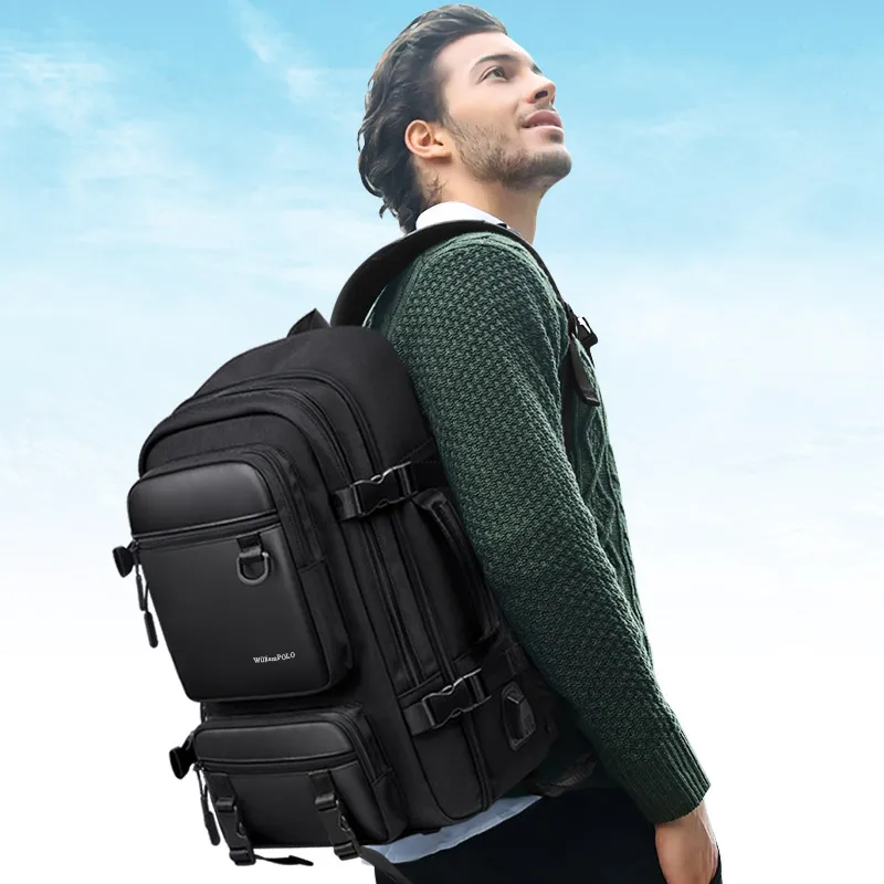 Men's Backpack Waterproof Laptop Back Pack Luxury Male Large Backpack Purse Handbags Business Casual Fashion Black Bag Men 2021