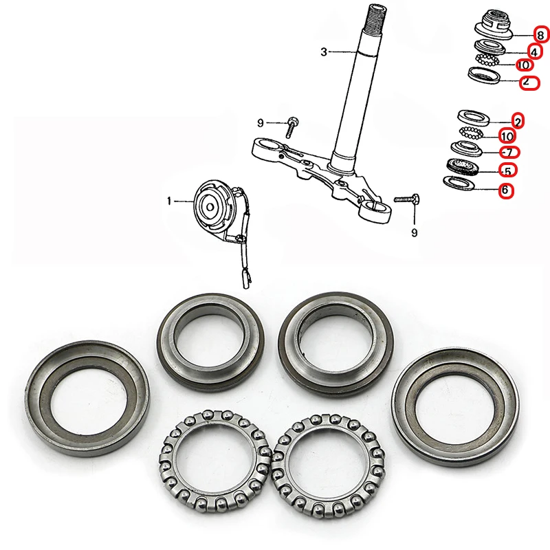 Cuscinetto Sterzo 91683 Cuscinetti A Rulli Conici Per Stelo Sterzo Per CRF50 50cc 90cc 110cc 140cc 160cc Cuscinetto Per Stelo Bici Da Cross Pit Bike - Foto 2