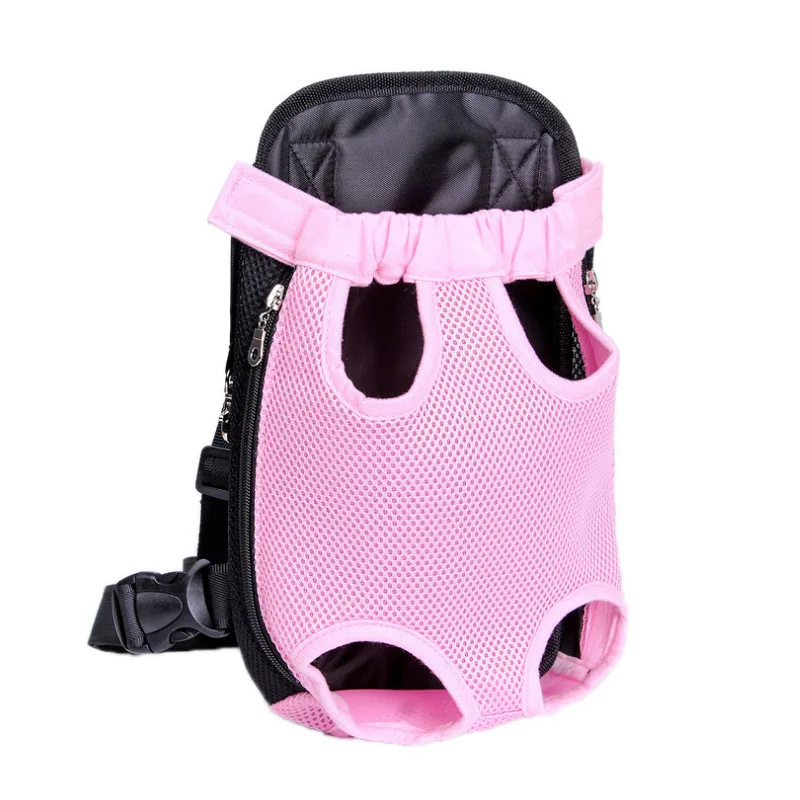 Рюкзак для перевозки животных Регулируемый Рюкзак-переноска для собак дорожная сумка с губчатый материал Наплечные ремни маленькая сумка для кошек - Цвет: Розовый