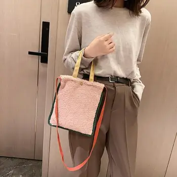 

Plush Bag Women Shoulder Crossbody Hit Hot Sale Portable Delicate Fashion Large Capacity Soft Surface Square Handbags