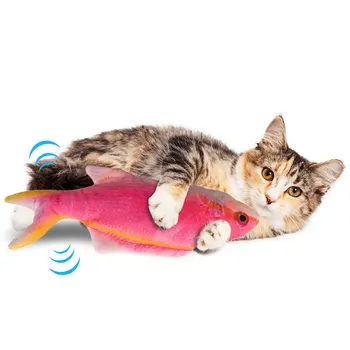 

Cat pet toy interactive cat toy retractable and beating electric hot fish cat bite simulation catnip hot sale