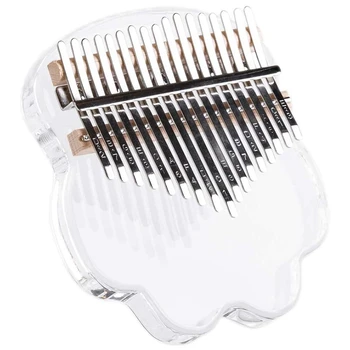 

17 Keys Kalimba Thumb Piano Transparent Acrylic Cat Claw Style with Carry Bag,Musical Gifts for Kids Adult Beginners