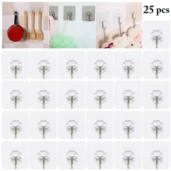 

Adhesive Hook Heavy Duty Waterproof Seamless Hook Wall Hook for Kitchen Bathroom