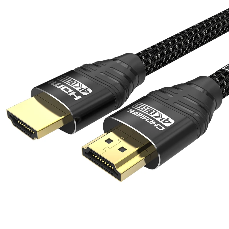 CHOSEAL 4K HDMI кабель 2,0 HDMI к HDMI кабель 3D Поддержка дисплея для DVD tv BOX PS3/4 Xiaomi проектор Ethernet HDMI шнур - Цвет: Braided Black 550