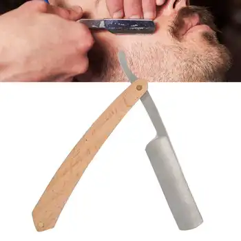 

Men Vintage Straight Edge Razor Stainless Steel Manual Classic Shaver Folding Barber Razor Beard Cutter for Home Salon Barber