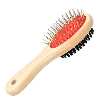

1PC Wooden Handle Anti-Static Comfortable Convenient Hair Brush for Dogs