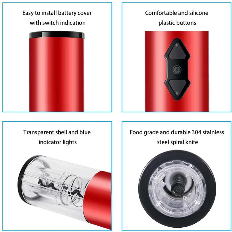 Электрическая открывалка для вина-автоматическая открывалка для бутылок на батарейках-включает в себя устройство для удаления фольги-аксессуары для вина