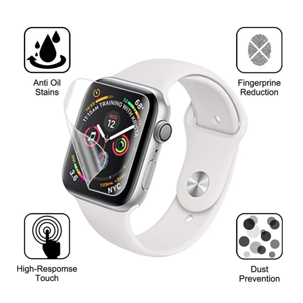 1pc 2pcs Screen Protector Full Cover Protective Film For Apple Watch 4 5  40mm 44mm Clear Film For Iwatch 3 2 1 38mm 42mm: Buy Online at Best Prices  in Pakistan | Daraz.pk