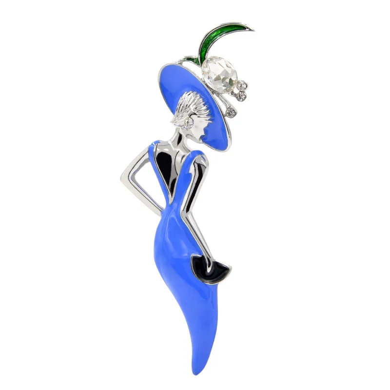 CINDY-XIANG-Wine-Red-Color-Sexy-Lady-Brooch-Enamel-Pins-Wear-Big-Hat-Party-Girl-Fashion (2)