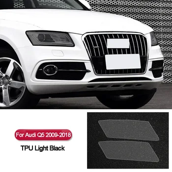 

TPU Light Black Car Headlight Film For Audi Q5 2009-2018 Transparent Scratch Proof Protector Sticker Car Decoration Accessories