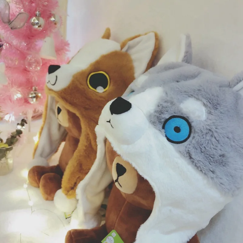 

Sell Meng Hat Cute Corgi Two Ha Facial Expression Package Head Band Soft Girl Headdress Pardon Cap COS Props Photo Shoot Useful