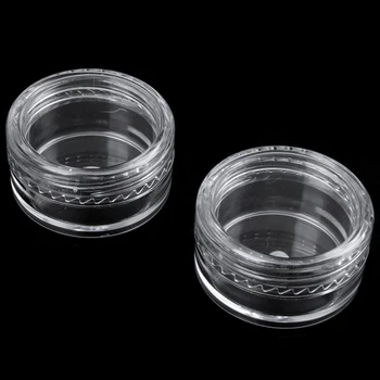 

NEW-50 Pieces Travel Cosmetic Sample Containers 5 Gram Plastic Pot Jars