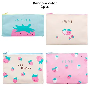 

Document Bag Student Canvas Tutorial Bag Stationery Storage Clip Pen Bag School Office Supplies Organizer Bag Bill Zipper Cute