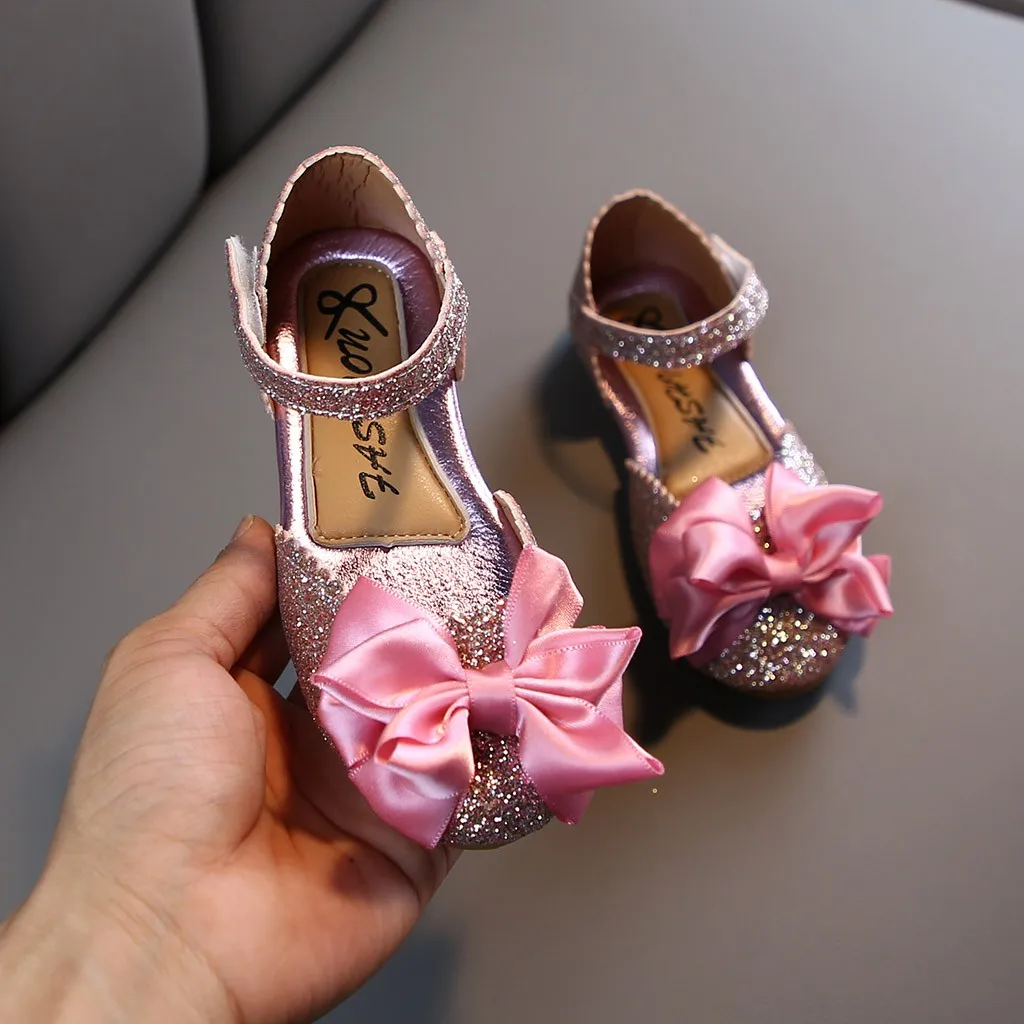 Детские сандалии Melissa однотонные с украшениями и бантом для девочек на лето