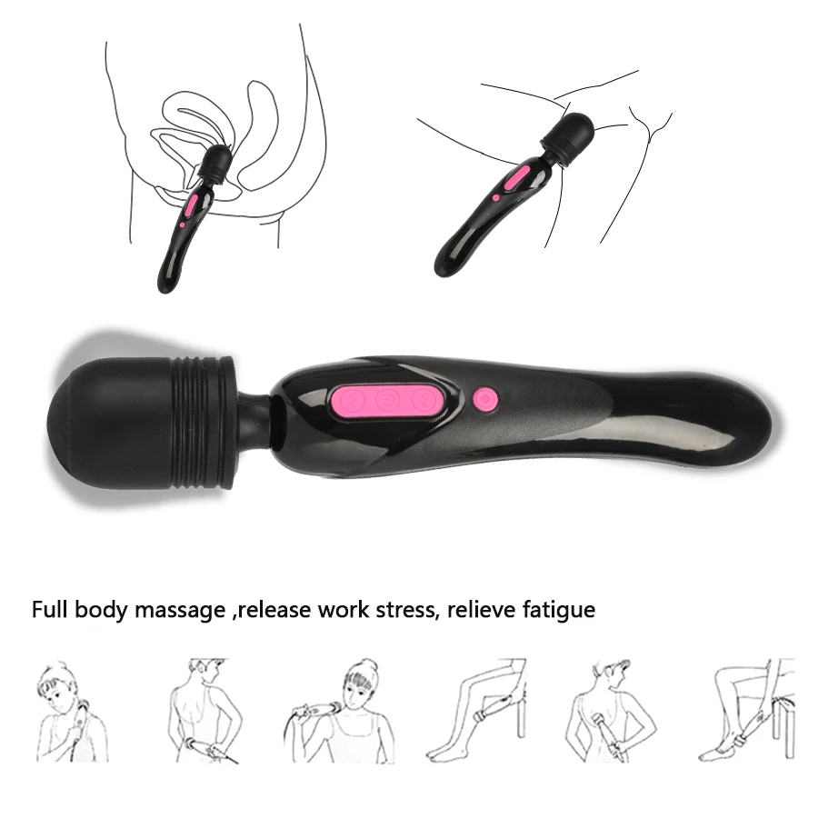 Magic Wand Powerful Vibrator Body Massager Clitoral Vibrator Rechargeable AV Vibrator Adult Sex Toys for Women Adult Sex Product (13)