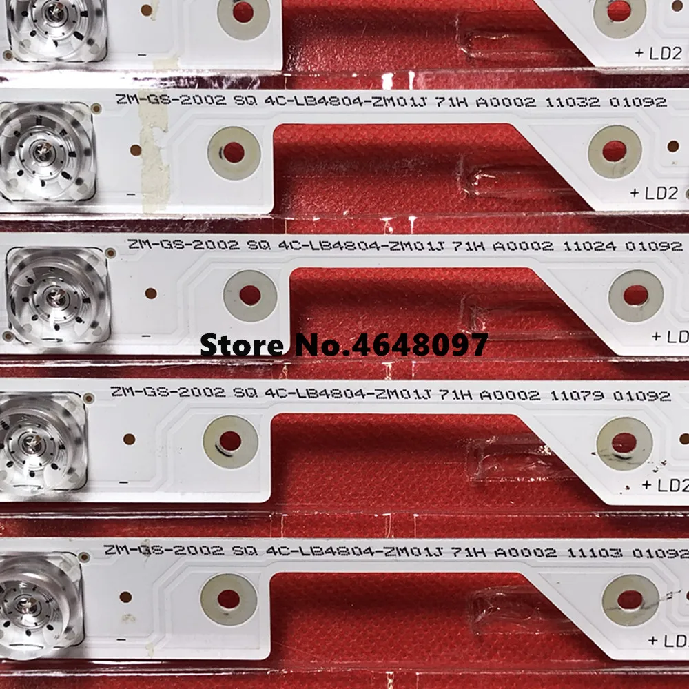 8 шт. 4 лампы 6В для TCL L48P1S-CF L48P1-CUD B48A858U светодиодный Подсветка полосы 4C-LB4804-ZM1 4C-LB4804-ZM01J GIC48LB14-3030F2.1e