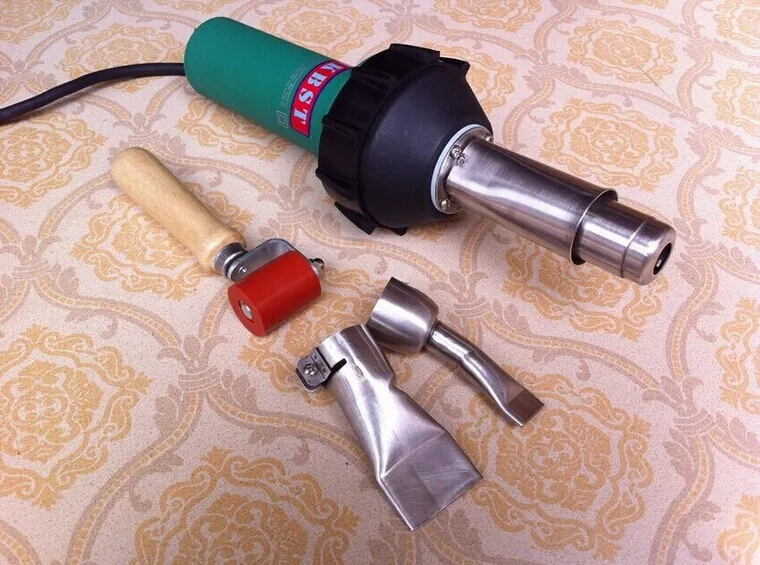 

DHL free shipping 1600W /220V/110V hot air welding gun plastic welder(40mm+20mm flat nozzle+pressure roller) for LEISTER TRIAC S
