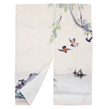 

1pc Creative Printing Pattern Door Curtains Divider Doorway Curtain for Home