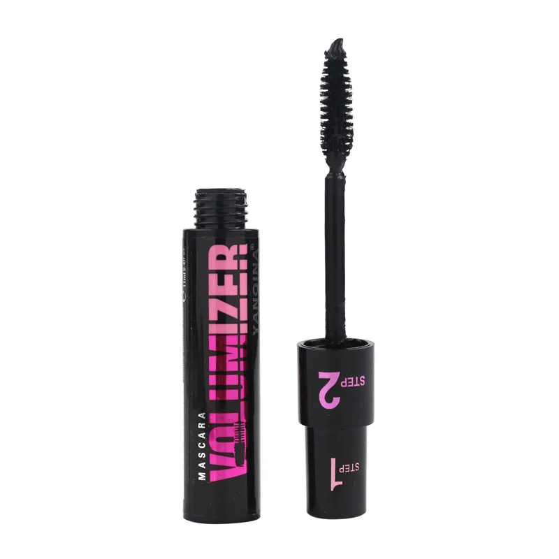 YANQINA 3D Fiber Mascara Double Mascara Color Eyelash Mascara Waterproof Full Express colossal Mascaras eye Makeup Tool