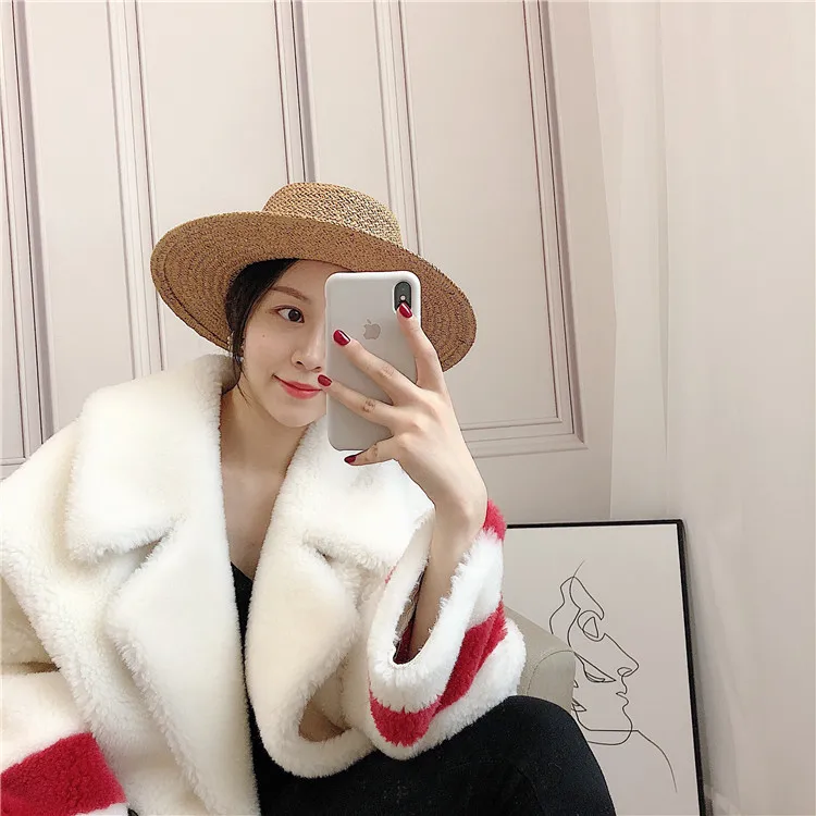 Шерстяная куртка осенне-зимнее пальто женская одежда корейское винтажное пальто из натурального меха овечья шерсть замшевая подкладка Abrigo Mujer ZT3586
