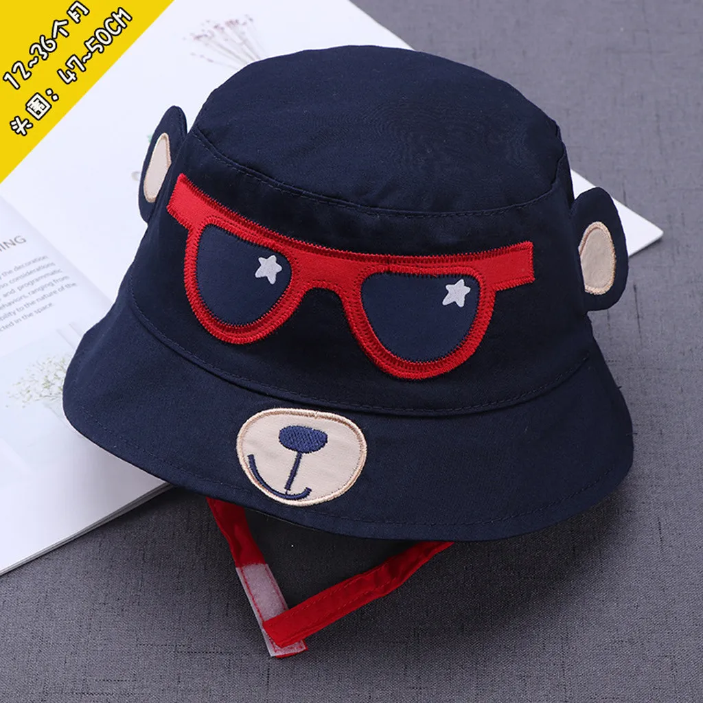 

Fashion 1-5Y Toddler Kids Baby Boy Girl Cartoon Print Soft Visor Bucket Eaves Cap Pots Hat 8.5