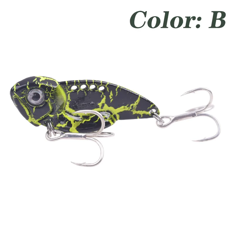 1Pcs 7g 10g 14g Metal VIB Blade Fishing Lure Sinking Spinner Spoon Balancer Wobbler Artificial Bait With Treble Hook Bass Tackle