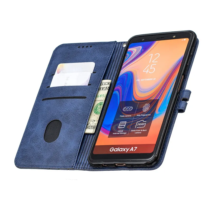 Etui On For Samsung Galaxy A A7 A6 A8 2018 Case Wallet Magnetic