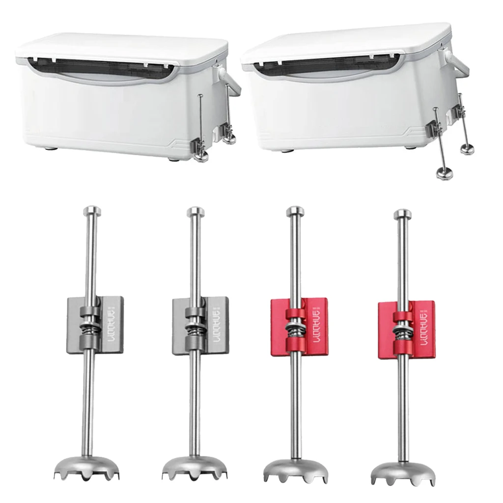 Adjustable Stable Fishing Case Lifting Leg Fish Tackle Tank Support Bracket Fishing Box Tank Tackle Telescopic Legs Stand