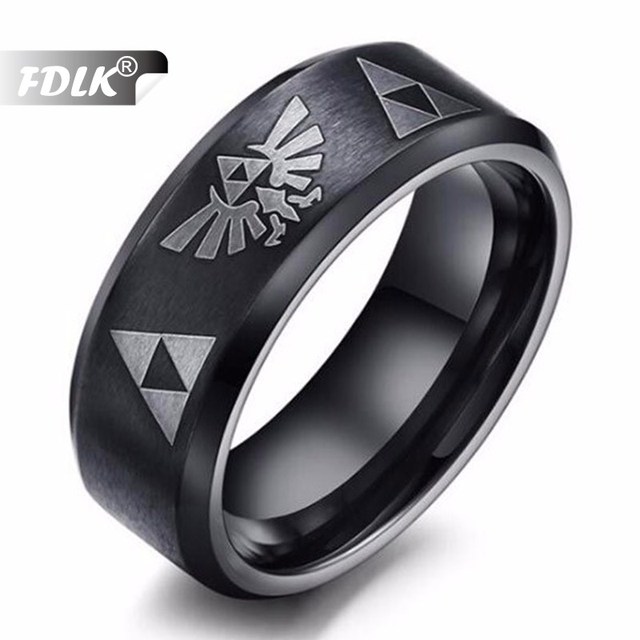 Men's Fashion Black Tungsten Carbide Ring Gold Plated Grooved Line AAA Cubic Zirconia Wedding Band 8mm Men's Jewelry