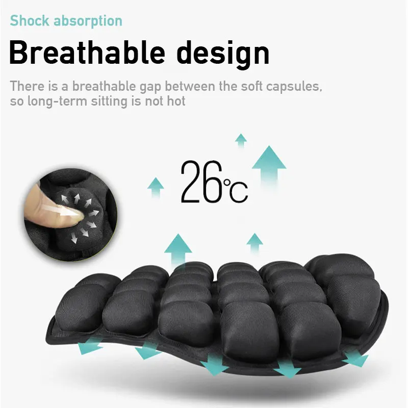

Universal Motorcycle Air Pad Seat Inflatable Sponge Protector Moto Seat Cover Cushion Cafe Racer Shock Absorption Decompression