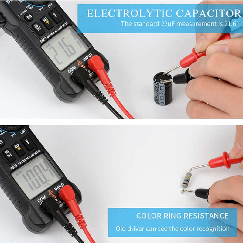 CM80/CM81 Digital Clamp Meter Multimeter Current Clamp Pincers AC/DC Voltage Resistance Tester Measuring Tools Diagnostic-Tool
