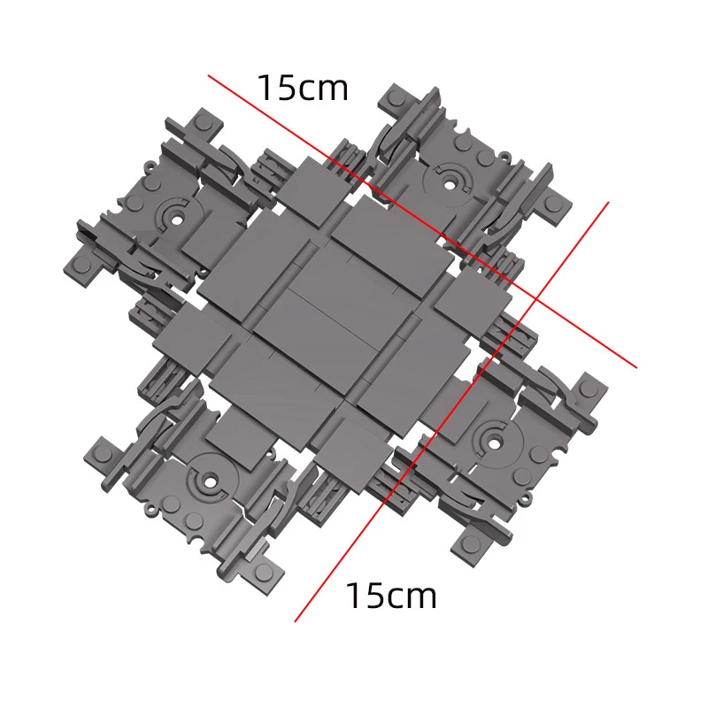 Toys Model Building-Blocks Track City-Train Crossing Constuction Straight Children Gift