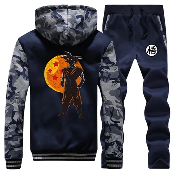 

2019 New men Fashion Hoodie + Sweatpant Suit Casual male Sportswear Winter Outwear Tracksuit pants 2 Piece Set handsome Clothes